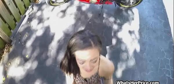  Jump on my bike then on my cock too